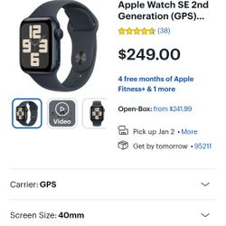 $100 Apple Watch SE 2nd Generation WIFI + Mobile Data Calling