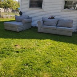 Beautiful Grey Sectional $350.00 OBO