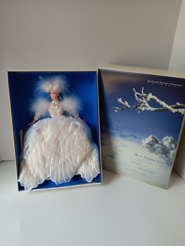 1994 Enchanted Seasons Mattel 11875 BARBIE Snow Princess Limited Edition new in box. Open Box 