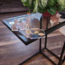 Clear Coasters With Flowers 