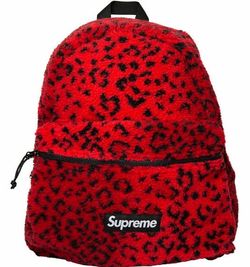 Supreme fw17 red leopard backpack