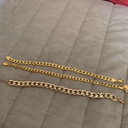 Men 18 K Gold Plated Stainless Steel 