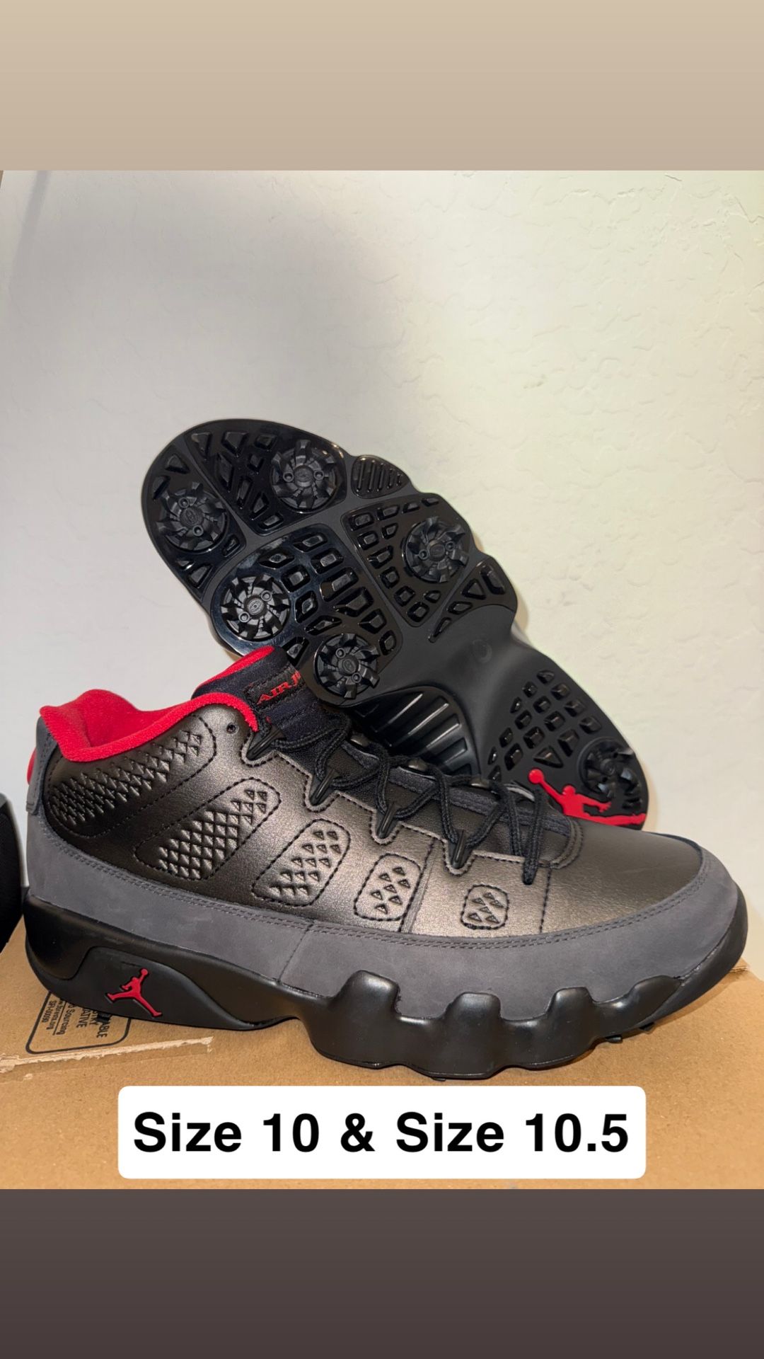 Size 10 & Size 10.5 Jordan 9 Retro Golf Shoes New No Box