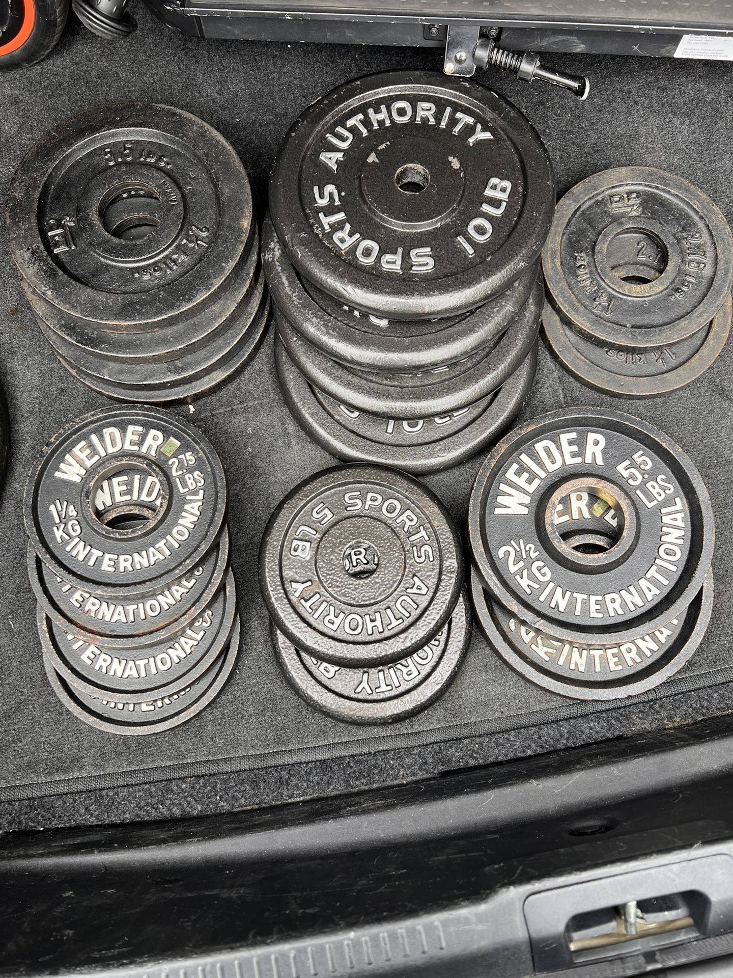 SOLID WEIGHT PLATE FOR DUMBBELLS OR BENCH ALL THIS FOR $165