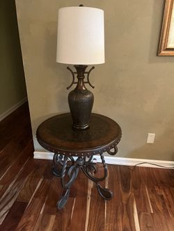 End Table And Lamp
