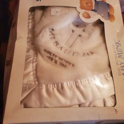 Mi Bautizo White Blanket 