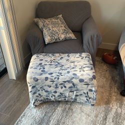 Chair and Ottoman w/cover