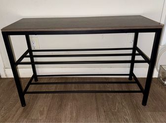 Wood Top Shoe Rack / Entryway Bench – Great Condition