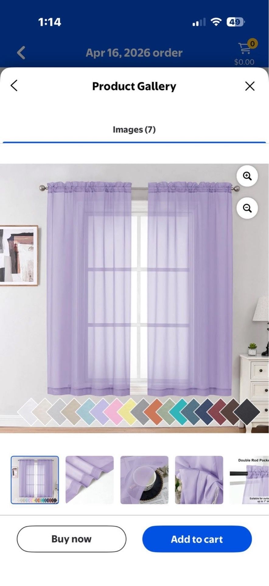 Light purple curtains Brand New
