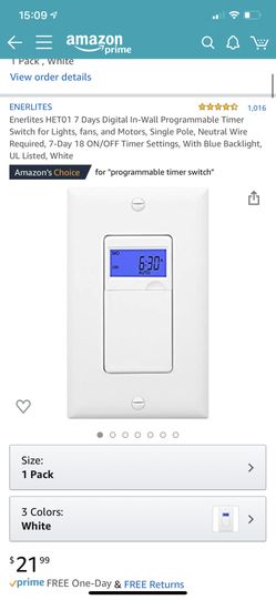 Enerlite in wall timer ( 2 available)