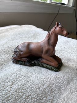 Vintage Laying Horse Figurine