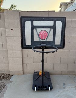 Portable Adjustable Basketball Hoop with Base