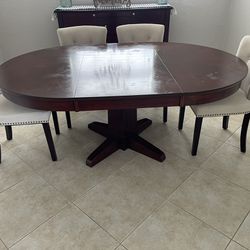 Dining Room Table And Buffet Table With Storage
