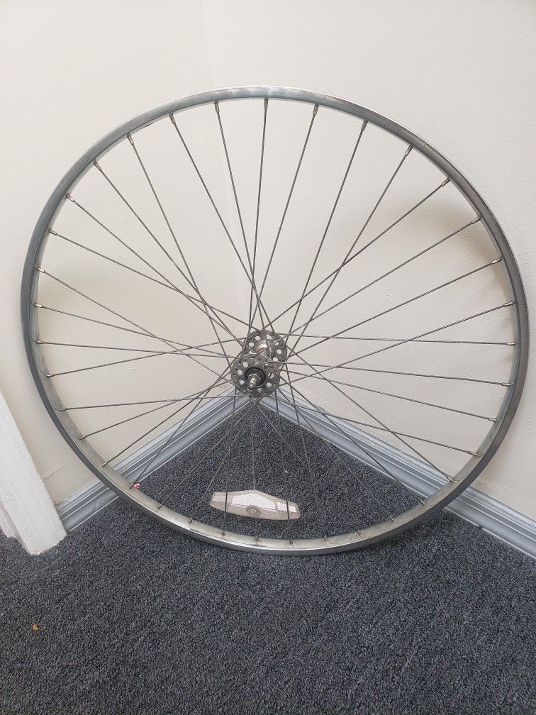 26in Vintage Chrome Front Bicycle Wheel Road Bike / Fixie NYC PICK UP 