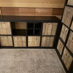 Bookcase Shelf Unit With Baskets
