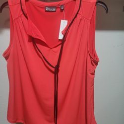 ny&c Red Sleeveless Shirt