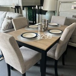 Elegant 5-Pc Verano Dining Table Set ✅ No Tax ✅