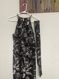 Black Floral Halter Maxi Dress size 6