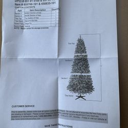 Flocked Douglass Fir Pre-Lit Tree Warm White Lights. 7.5ft From Target. Must Pick Up