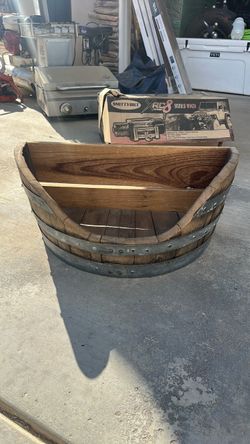 Wine barrel dog bed