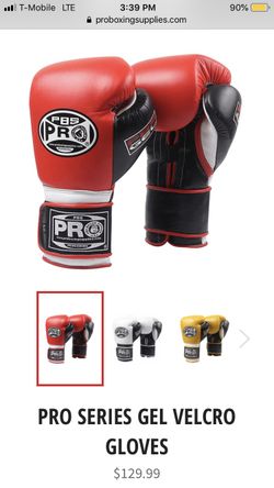 Pro serious gel velcro boxing gloves