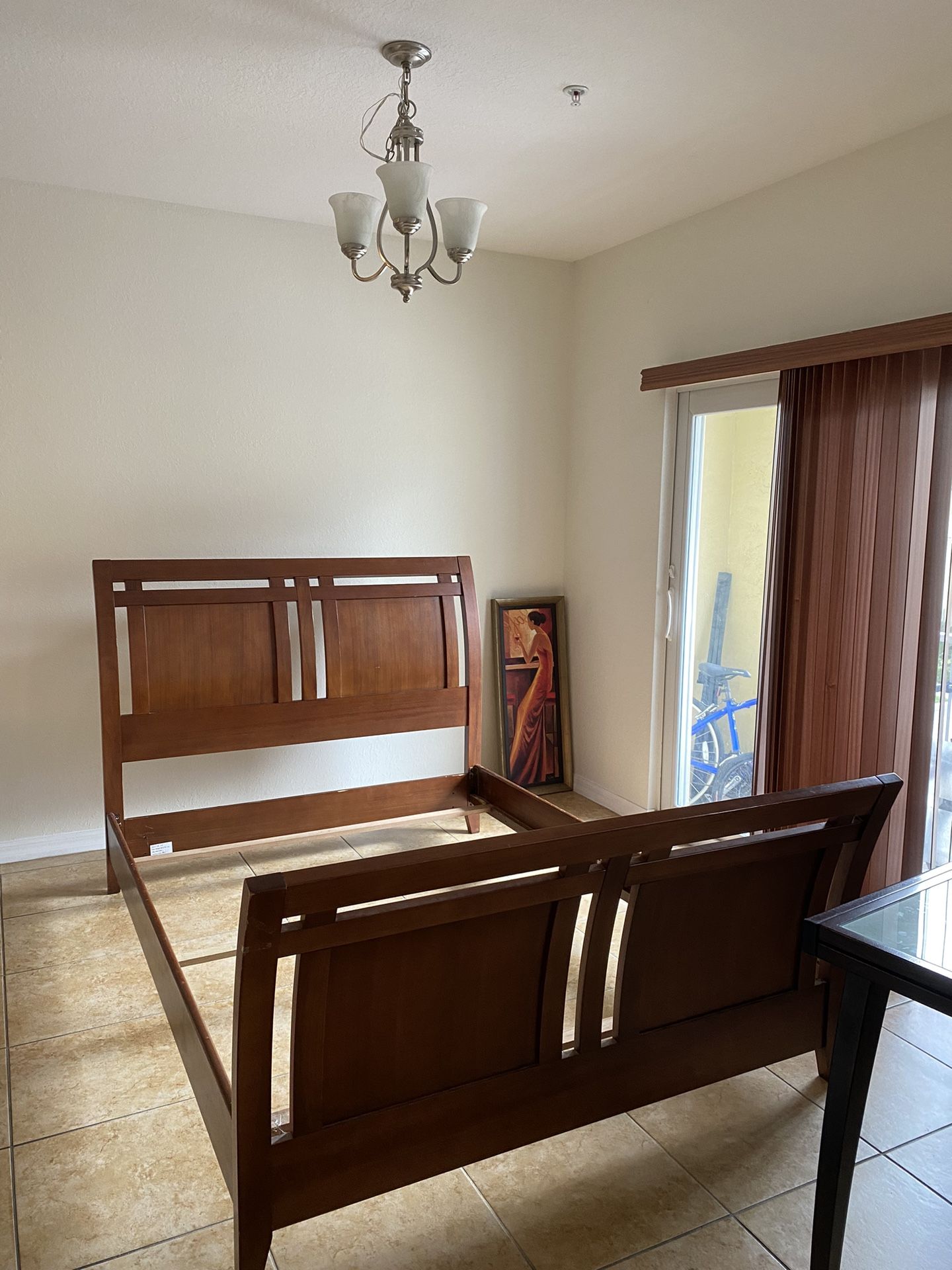 Bed Frame Wood Queen