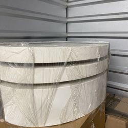 Round Used White Living Room table