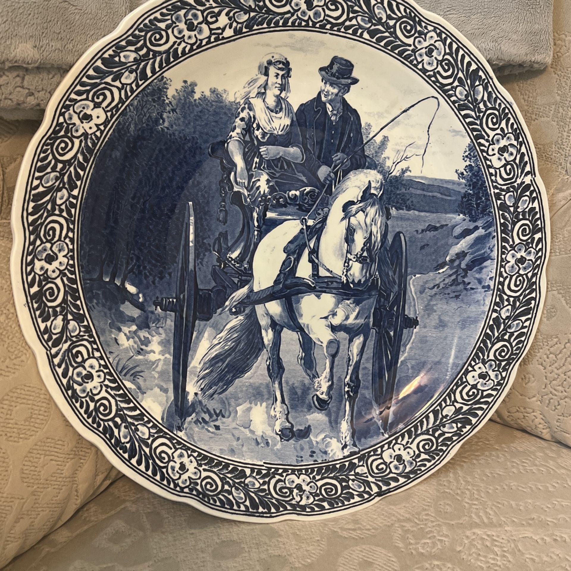 ROYAL SPHINX HOLLAND “ DELFTS”BIG CHARGER PLATE 15.5”