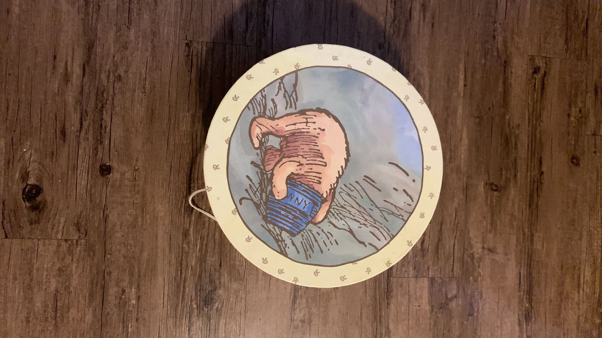 Vintage Classic Pooh Disney Winnie The Pooh large and medium round storage hat box