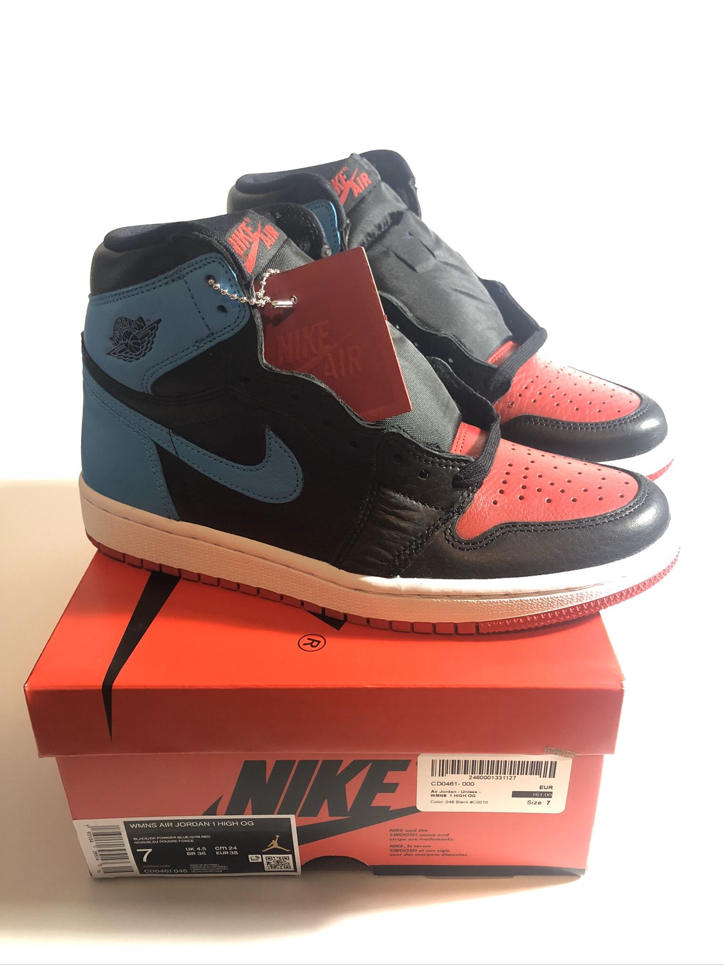 Nike air Jordan unc to chi size 7w men ds og all