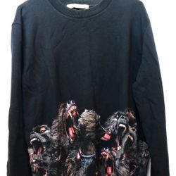 Givenchy Monkey Brothers Graphic Print Cuban Men Black Sweatshirt 2016 Size L