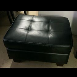 Leather ottoman