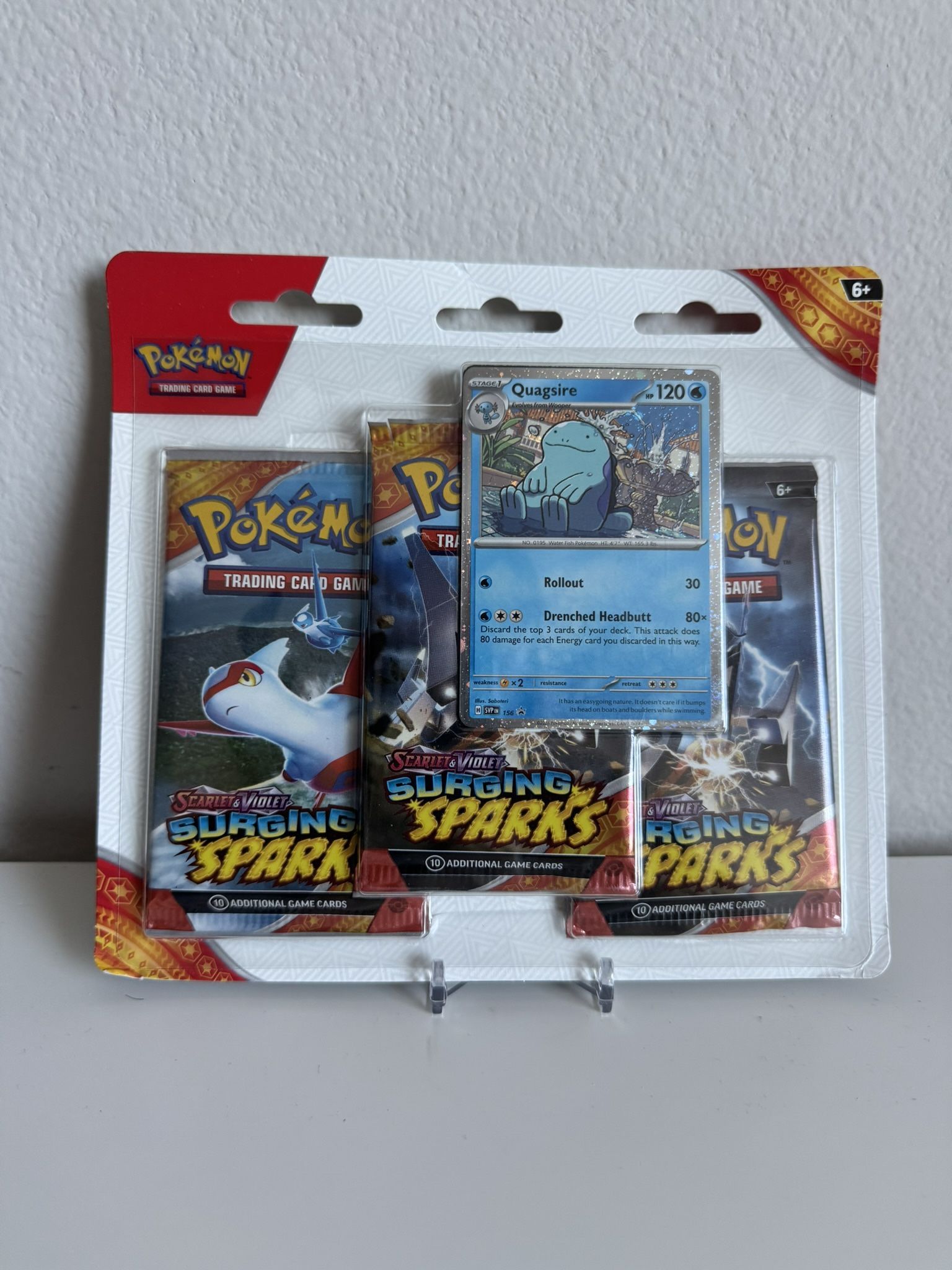 Pokemon Surging Sparks 3 Pack Blisters [Quagsire]