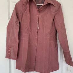 Womens Pink Coat - Small