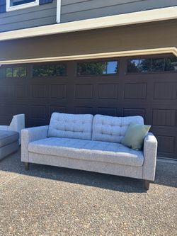 🛋️ Modern Light Gray Sofa | COUCH+DELIVERY $250