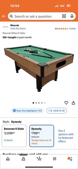 Mizerak Billiard Table Dynasty