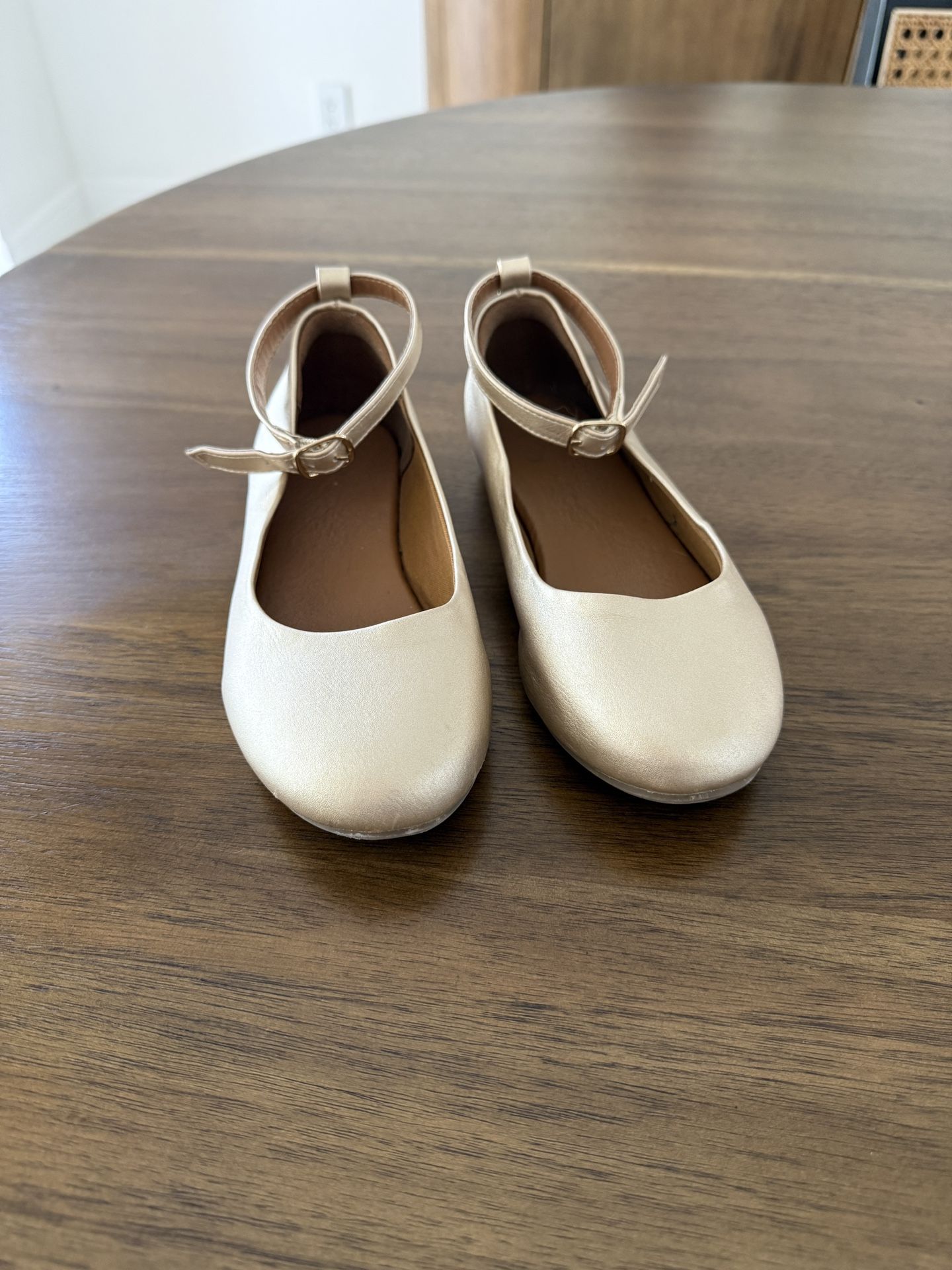 Little Girl Gold Flats Size 13