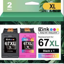 67XL Printer Ink Remanufactured for HP Ink 67 67XL Ink Cartridges Black Color Co