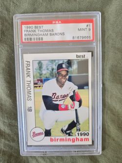 FRANK THOMAS 1990 Best #1 PSA Graded Card MINT 9 MLB Birmingham Barons