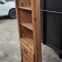 Beautiful All- Wood Corner Cabinet – Rustic Antique Look! (South El Monte)