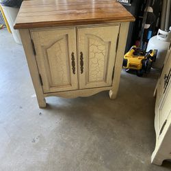 Wooden Night Stand With Shelves 32” X 32” X 19” Deep
