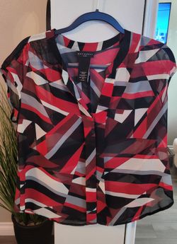 Metaphor Petite Geometric Print Blouse XLP