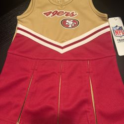 49er Cheerleading Dress Toddler Size 2T