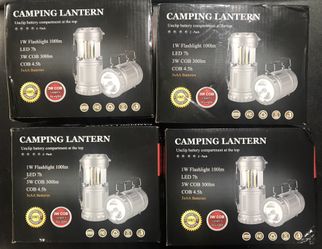 Qty 4 - Camping lantern flashlight 8 total