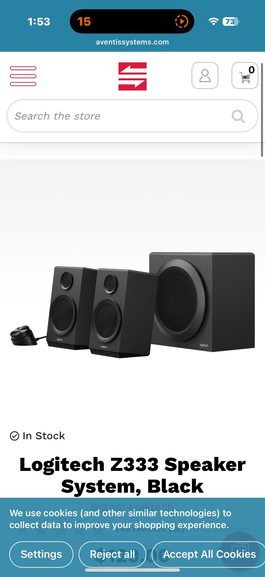 Logitech Speakers With Subwoofer 