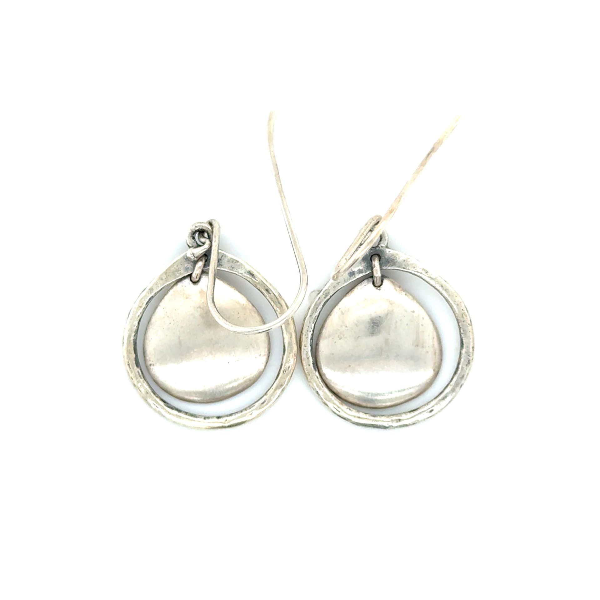 Silpada 925 Double Circles Dangle Earrings