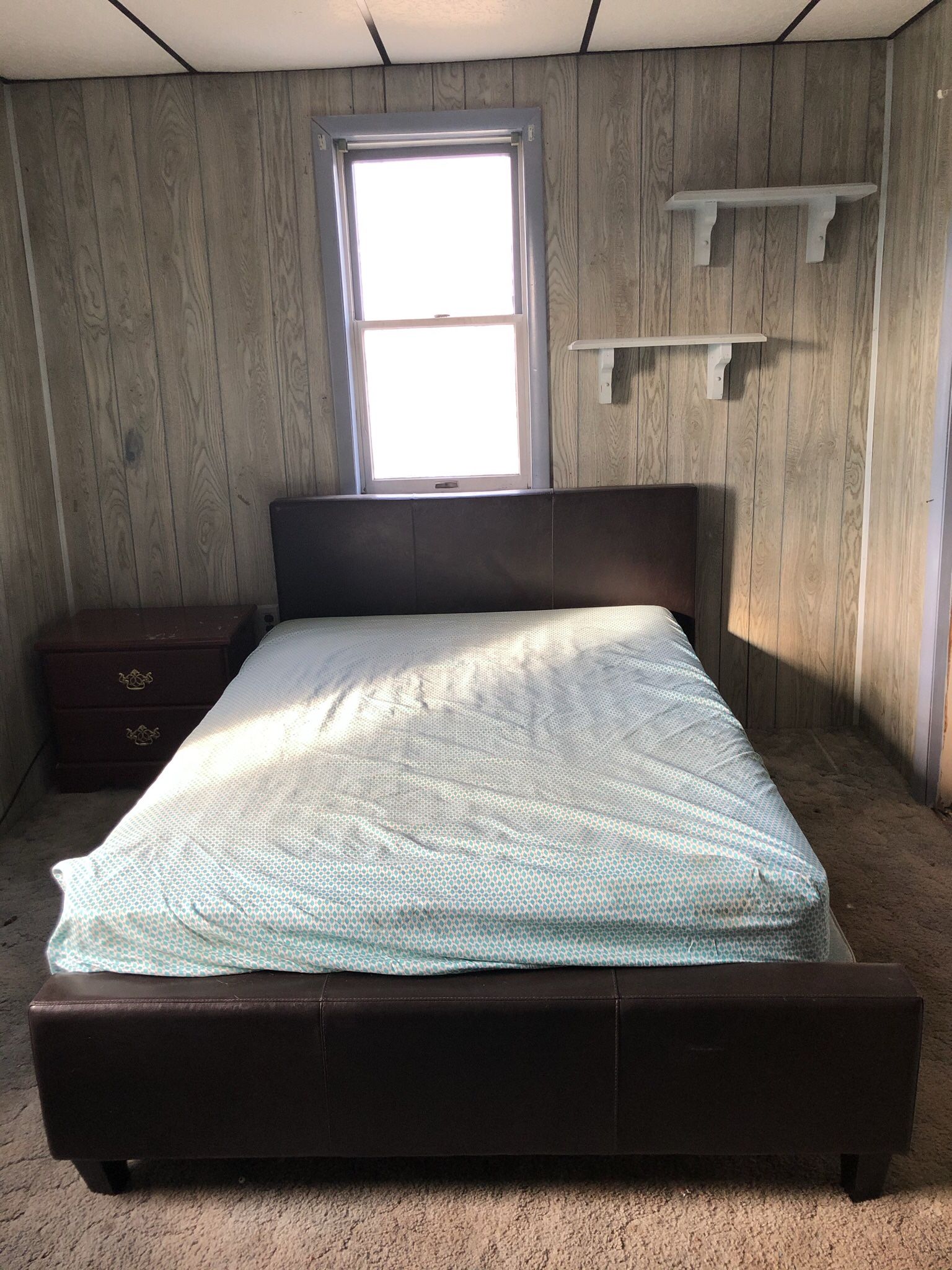 Leather Wrapped Double/Full Bed