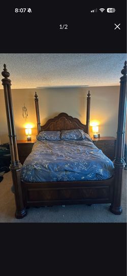 FREE queen size bed frame. No mattress