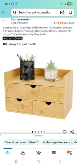 Bamboo Desk Organizer