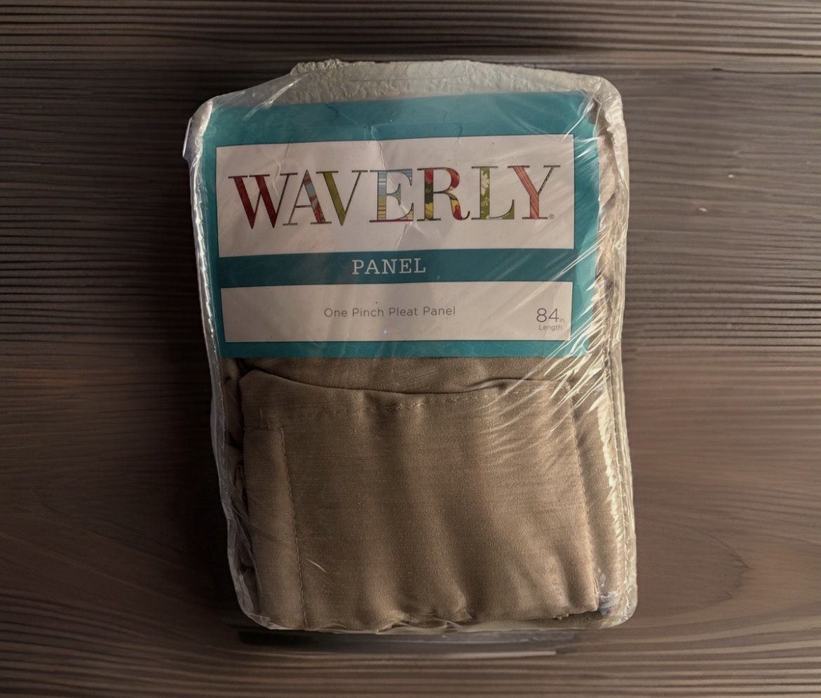 Waverly One Pinch Pleat Panel Serendipity Linen 25” X 84” 100% Polyester